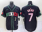 Men's Mexico Baseball #7 Julio Urias Number 2023 Black White World Classic Stitched Jersey2,baseball caps,new era cap wholesale,wholesale hats